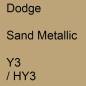 Preview: Dodge, Sand Metallic, Y3 / HY3.